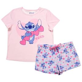 Juniors Centric Brands Short Sleeve Stitch Hearts Pajama Set