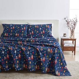Freshfolds Cotton Happy Hillside Holiday 4pc. Flannel Sheet Set