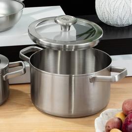 BergHOFF Graphite Stainless Steel 8in. Stockpot w/ Glass Lid