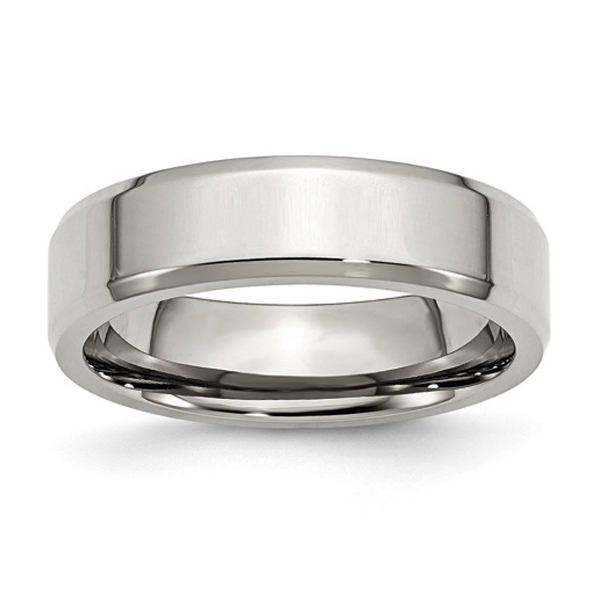 Mens Gentlemen's Classics(tm) Beveled Edge 6mm Wedding Band