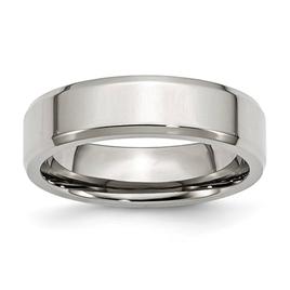 Mens Gentlemen's Classics(tm) Beveled Edge 6mm Wedding Band