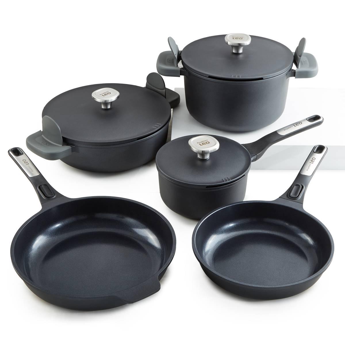 BergHOFF Phantom 8pc. Nonstick Ceramic Cookware Set w/ Lids
