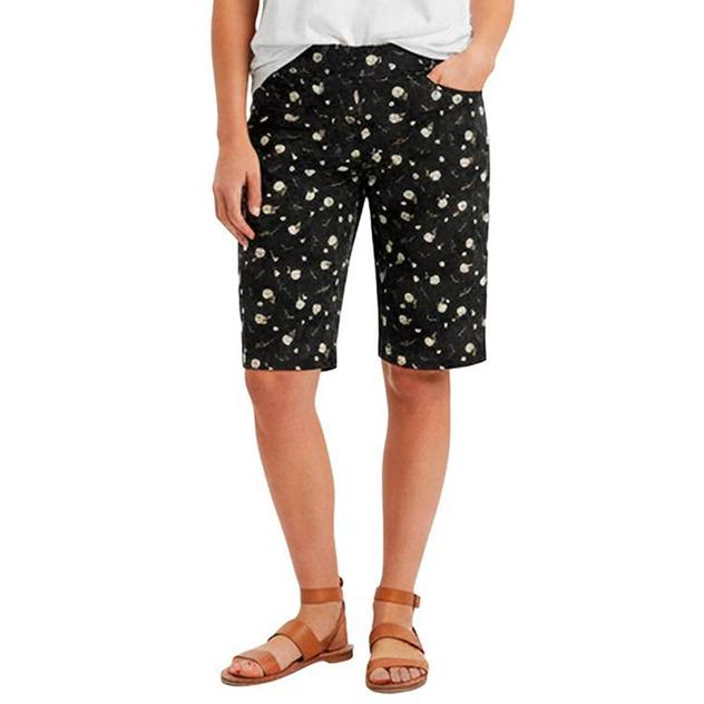 Womens Briggs Floral Daisy Split Hem Bermuda Shorts