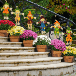Northlight 24in. Scarecrow Fall Harvest Picks - Set of 6