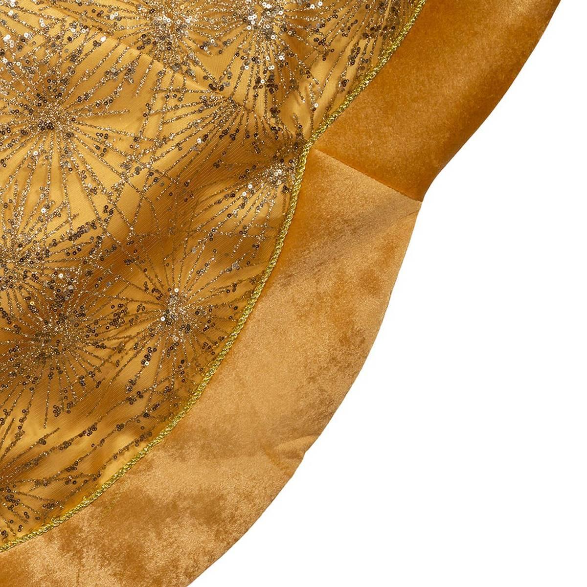 Kurt S. Adler 60in. Gold Glitter Tree Skirt