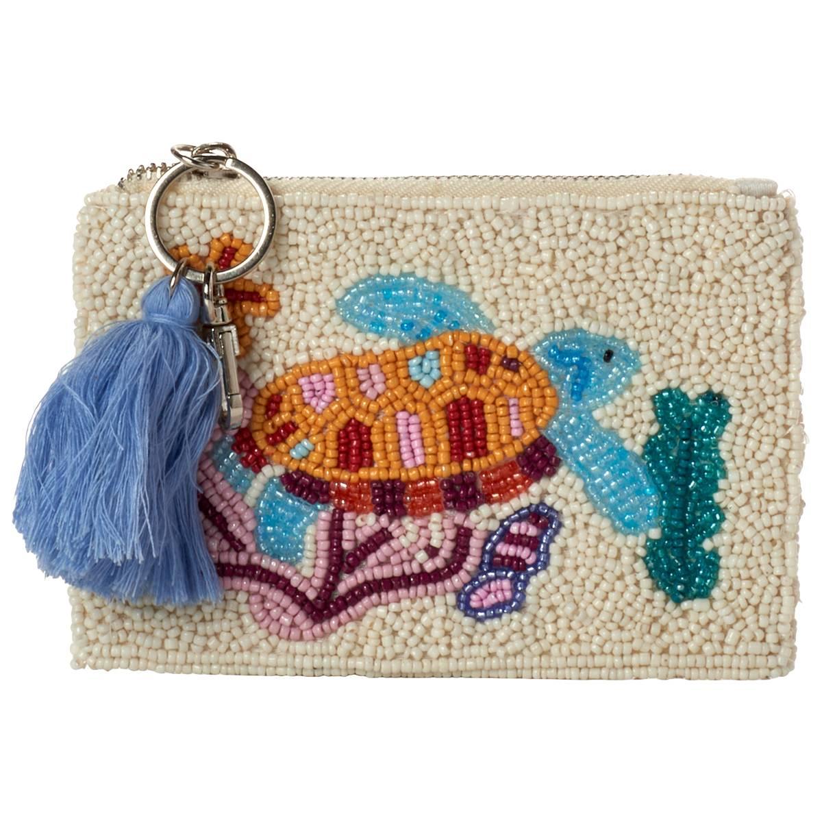 SOL and MER Beaded Sea Turtle Coin Purse