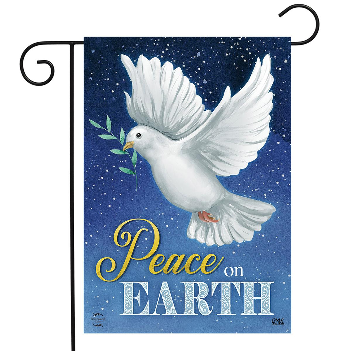 Briarwood Lane Peace on Earth Garden Flag