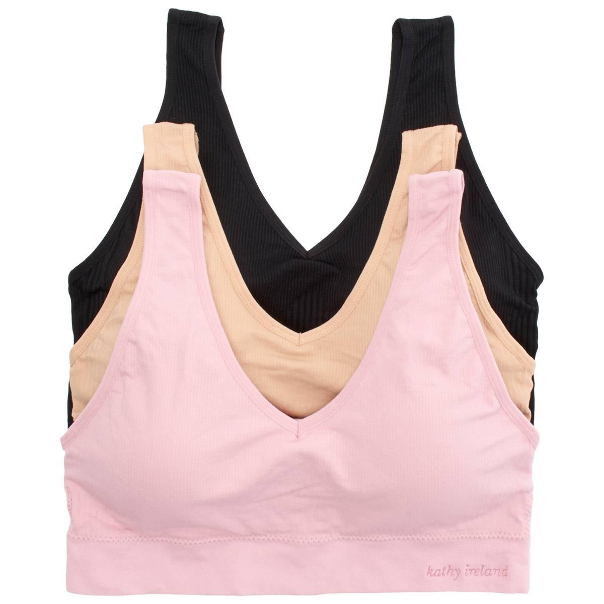 Plus Size Kathy Ireland 3pk Seamless Longline Bras - 3PKBRA3394