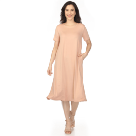 Womens White Mark Crew Neck T-Shirt Dress