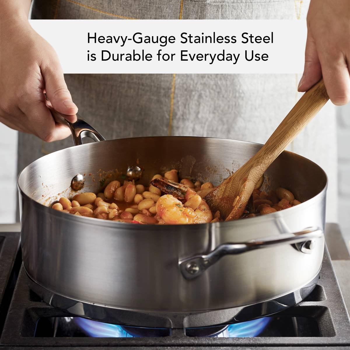 KitchenAid® Stainless Steel 3-Ply Base 4.5qt. Sauté Pan
