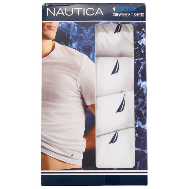 Mens Nautica 4pk. Crew Neck Short Sleeve Tees - White