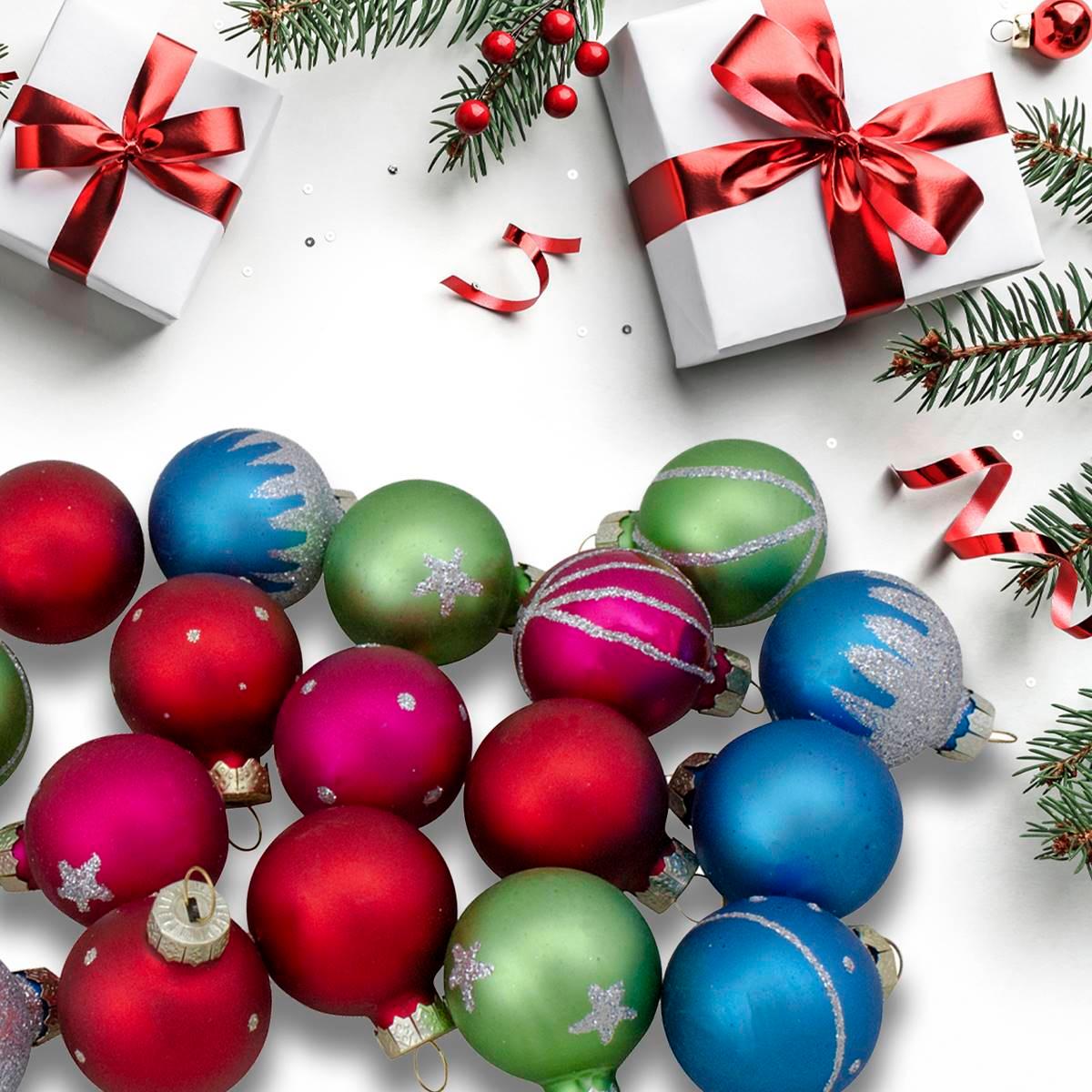 Northlight Seasonal 20pc. 35mm Glass Christmas Ornaments