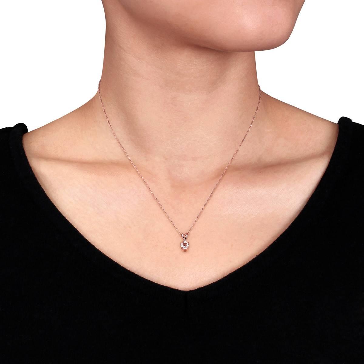 Gemstone Classics™ 10kt. Rose Gold Heart Shaped Pendant