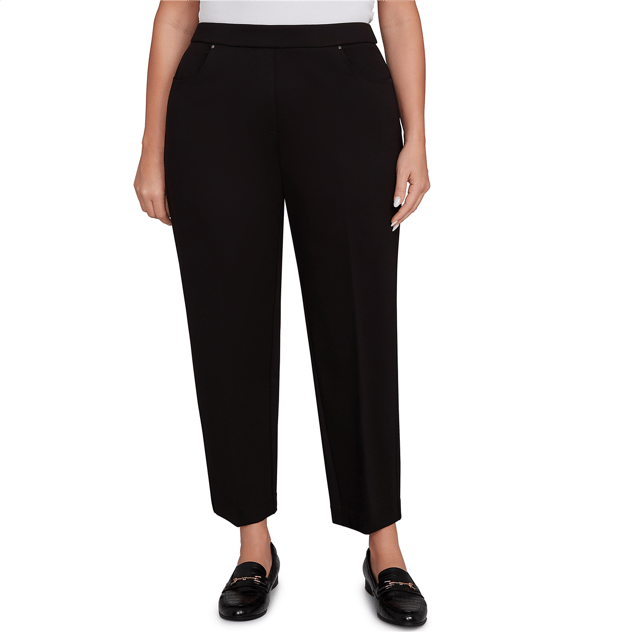 Plus Size Alfred Dunner Barcelona Ponte Knit Short Length Pants