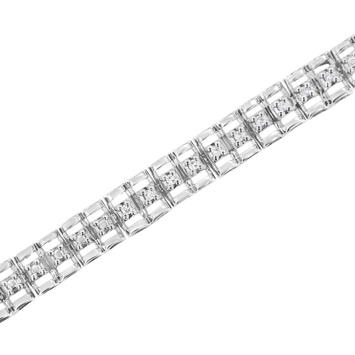 Haus of Brilliance 1/10ctw. Diamond Double-Link Tennis Bracelet
