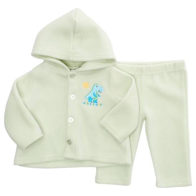 Baby Boy (NB-9M) Stylish Baby Fleece Dino Hoodie & Pant Set