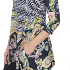 Womens White Mark Teagan Bold Print Tunic