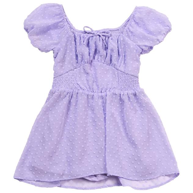 Girls (7-16) Jolie & Joy Clip Dot Puff Sleeve Romper