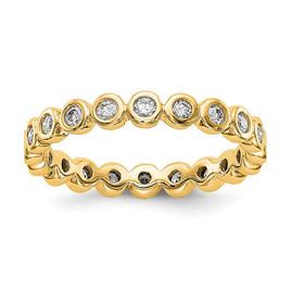 Endless Affection(tm) Gold Bezel Set Eternity Band