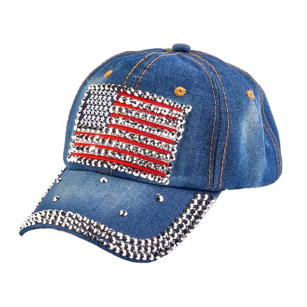 Womens Madd Hatter Bling Americana Baseball Hat