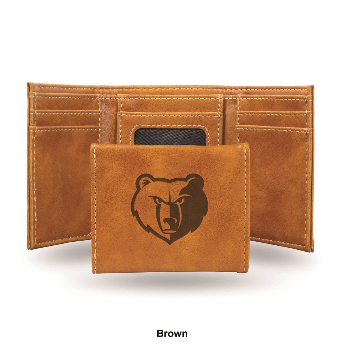 Mens NBA Memphis Grizzlies Faux Leather Trifold Wallet