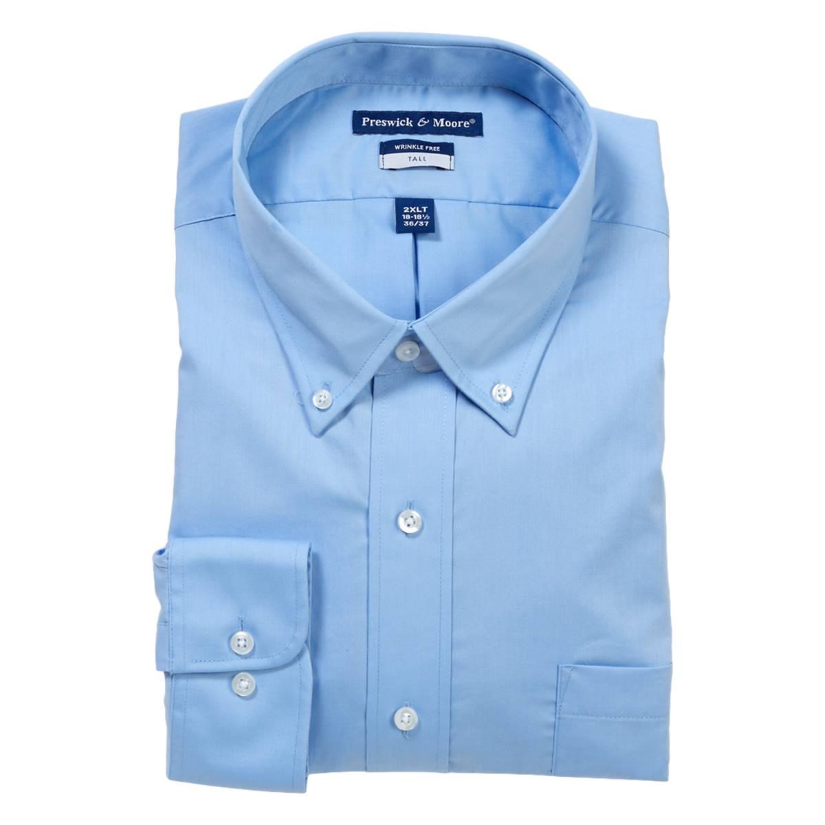 Mens Big & Tall Preswick & Moore Dress Shirt - Della Robbia