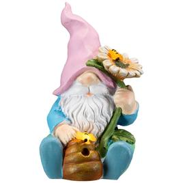 Northlight Seasonal LED Solar Sunflower Gnome Garden Statue