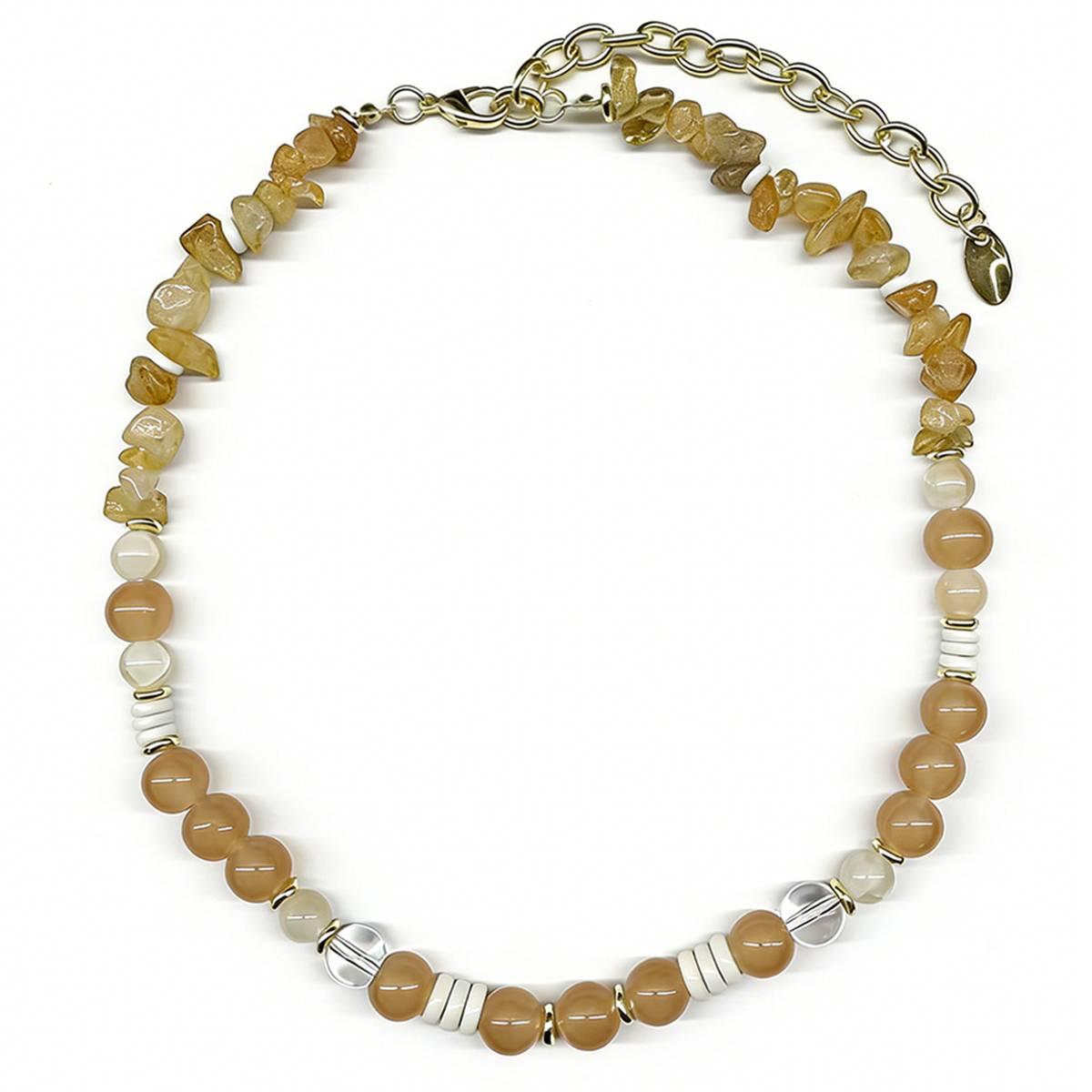 Ashley Cooper(tm) Organic Shape Faux Stone Beaded Necklace