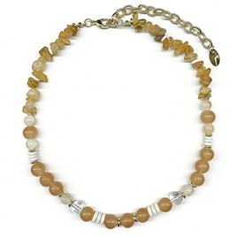 Ashley Cooper(tm) Organic Shape Faux Stone Beaded Necklace
