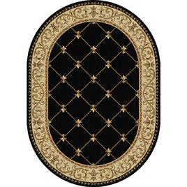 Tayse Sensation Orleans Oval Area Rug - Black