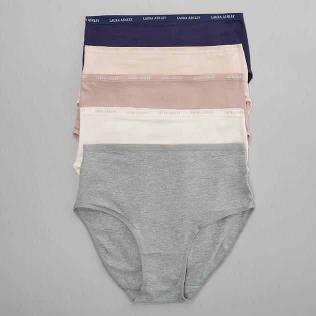 Womens Laura Ashley® 5pk. Brief Panties Logo Band LS9221-5PKPS