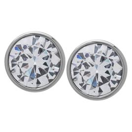 Sterling Silver CZ Bezel Earrings