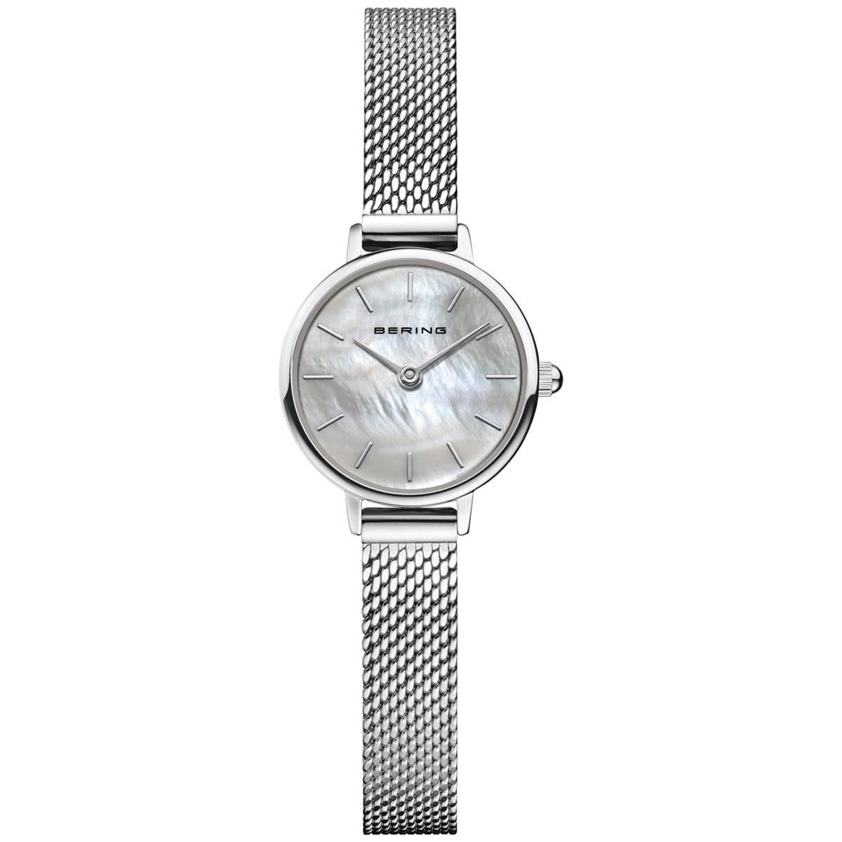 Womens BERING Classic Mini Mother of Pearl Dial Watch - 11022-004