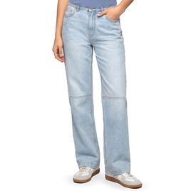 Juniors Madden Girl Loose Fit Seam Detail Wide Leg Jeans