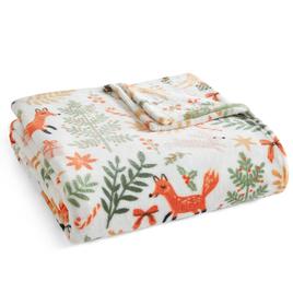 Martha Stewart Holiday Woodland Throw Blanket