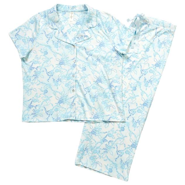 Petite Jessica Simpson Short Sleeve Butterfly Capri Pajama Set