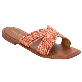 Womens Caribbean Joe Braided H-Band Sandals