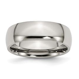 Mens Endless Affection(tm) Polished Titanium 7mm Wedding Band