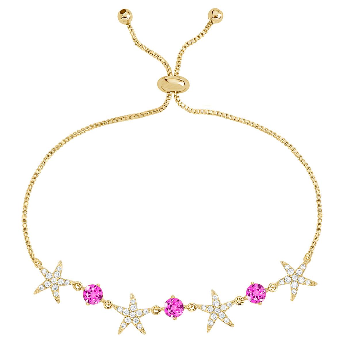 Gemstone by Gianni Argento Lab Ombre Starfish Link Bracelet
