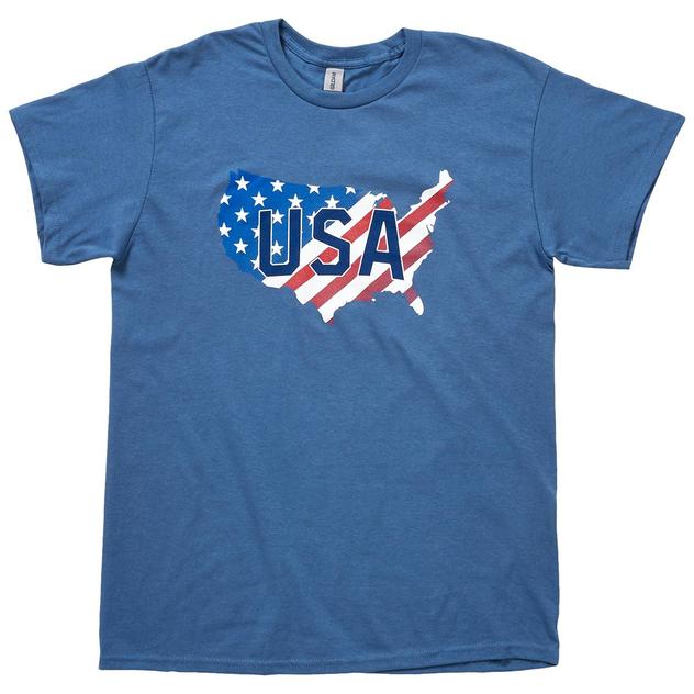 Mens Home of the Brave Short Sleeve USA Tee