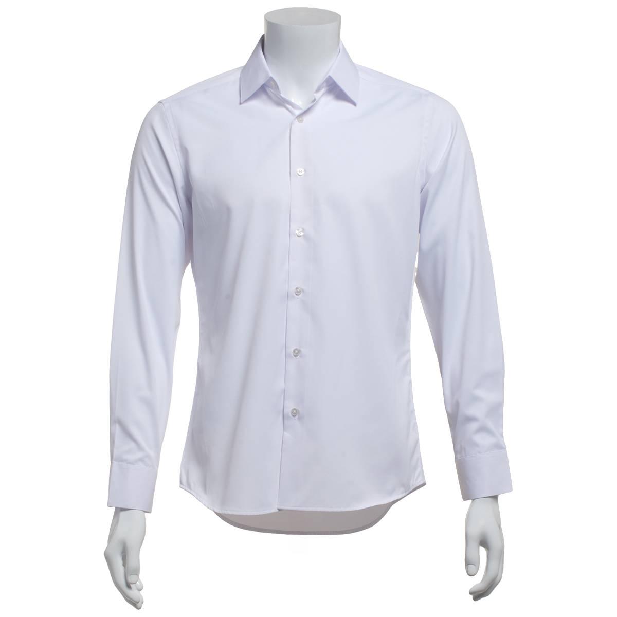 Mens Bill Blass Microfiber Diamond Slim Fit Dress Shirt - White