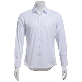 Mens Bill Blass Microfiber Diamond Slim Fit Dress Shirt - White