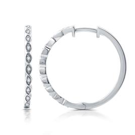 Nova Star(R) 1/10cttw. Lab Grown Diamond Marquise Hoop Earrings
