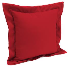 Jordan Manufacturing Veranda Red Flange Edge Outdoor Toss Pillow