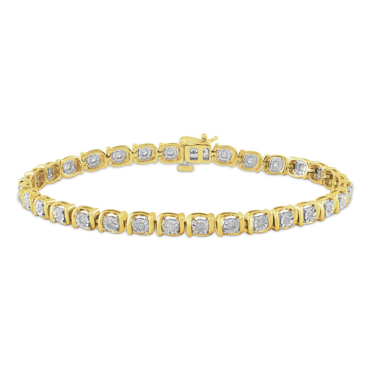 Nova Star(R) Gold over Sterling Silver Lab Grown Diamond Bracelet