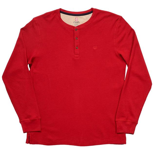 Mens Chaps Long Sleeve Thermal Henley