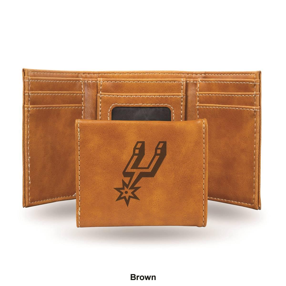 Mens NBA San Antonio Spurs Faux Leather Trifold Wallet