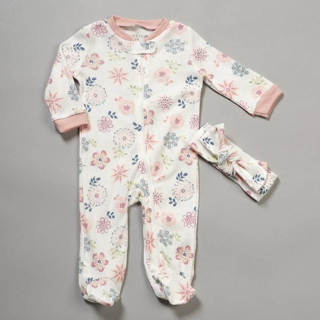 Baby Girl (NB-9M) Chick Pea® 2pc. Floral Footie