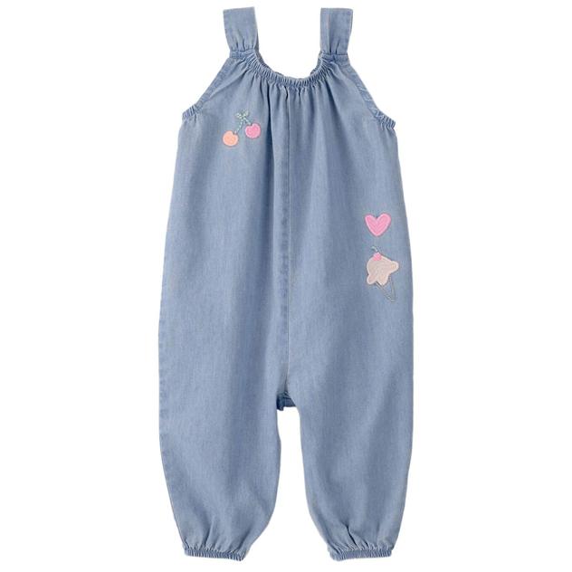 Baby Girl (3-24M) Carter's® Heart & Cherry Chambray Jumpsuit