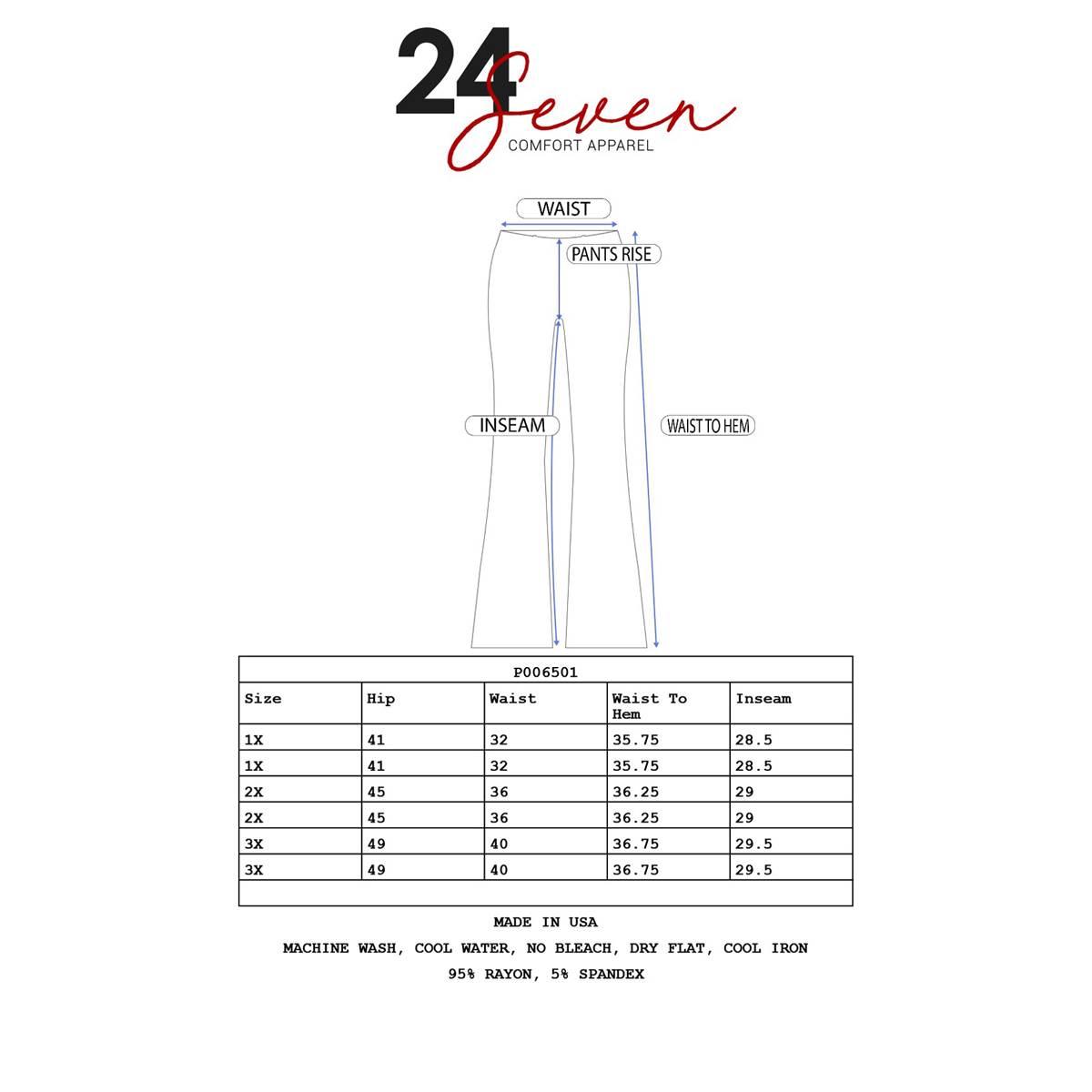 Plus Size 24/7 Comfort Apparel Ankle Length Stretch Leggings